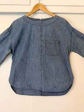 J. Crew chambray blouse/top - Blue